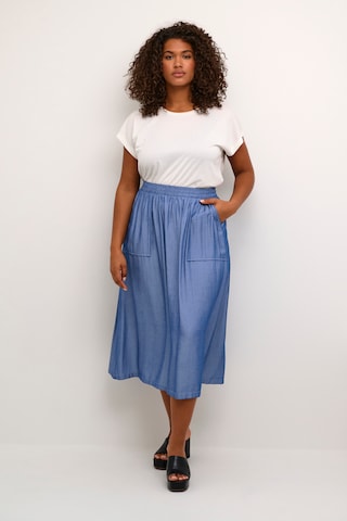 KAFFE CURVE Rok 'Nora' in Blauw