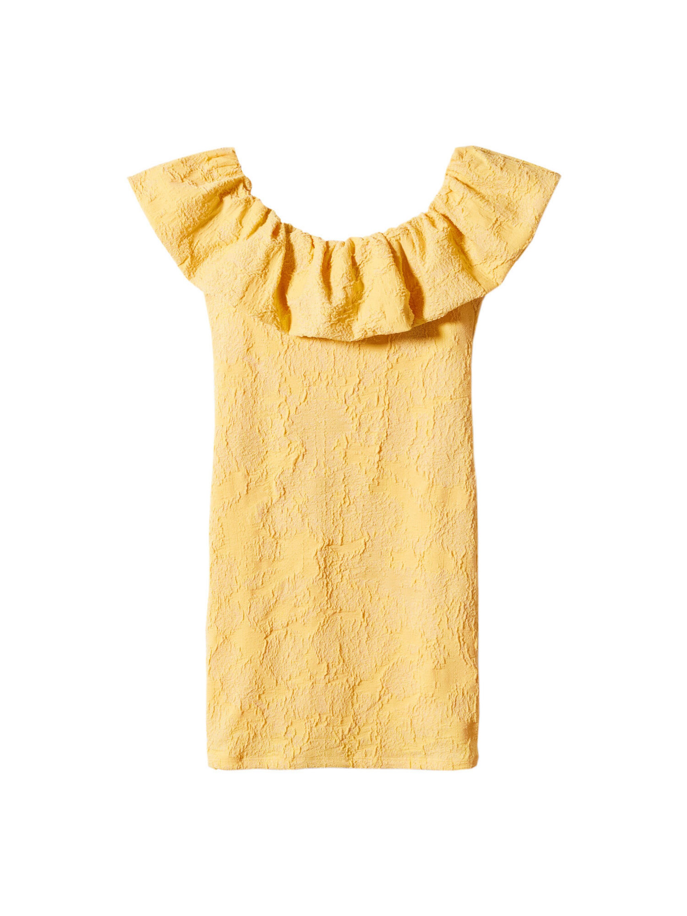 MANGO Kleid 'Gaste' in Gelb: Vorderseite