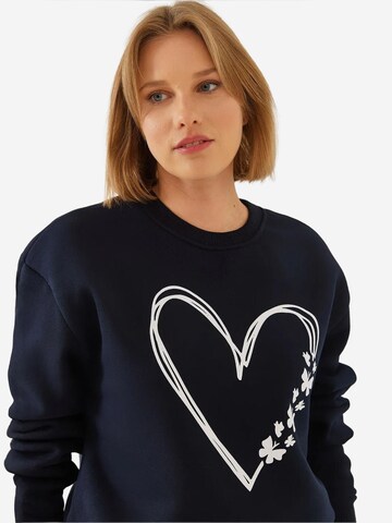 Sweat-shirt Bianco Lucci en bleu