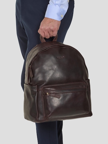 Howard London - Mochila 'Backpack Ben Dark Brown' en marrón: frente
