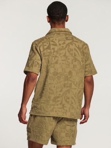 Shiwi Comfort Fit Hemd 'TOWELING' in Grün