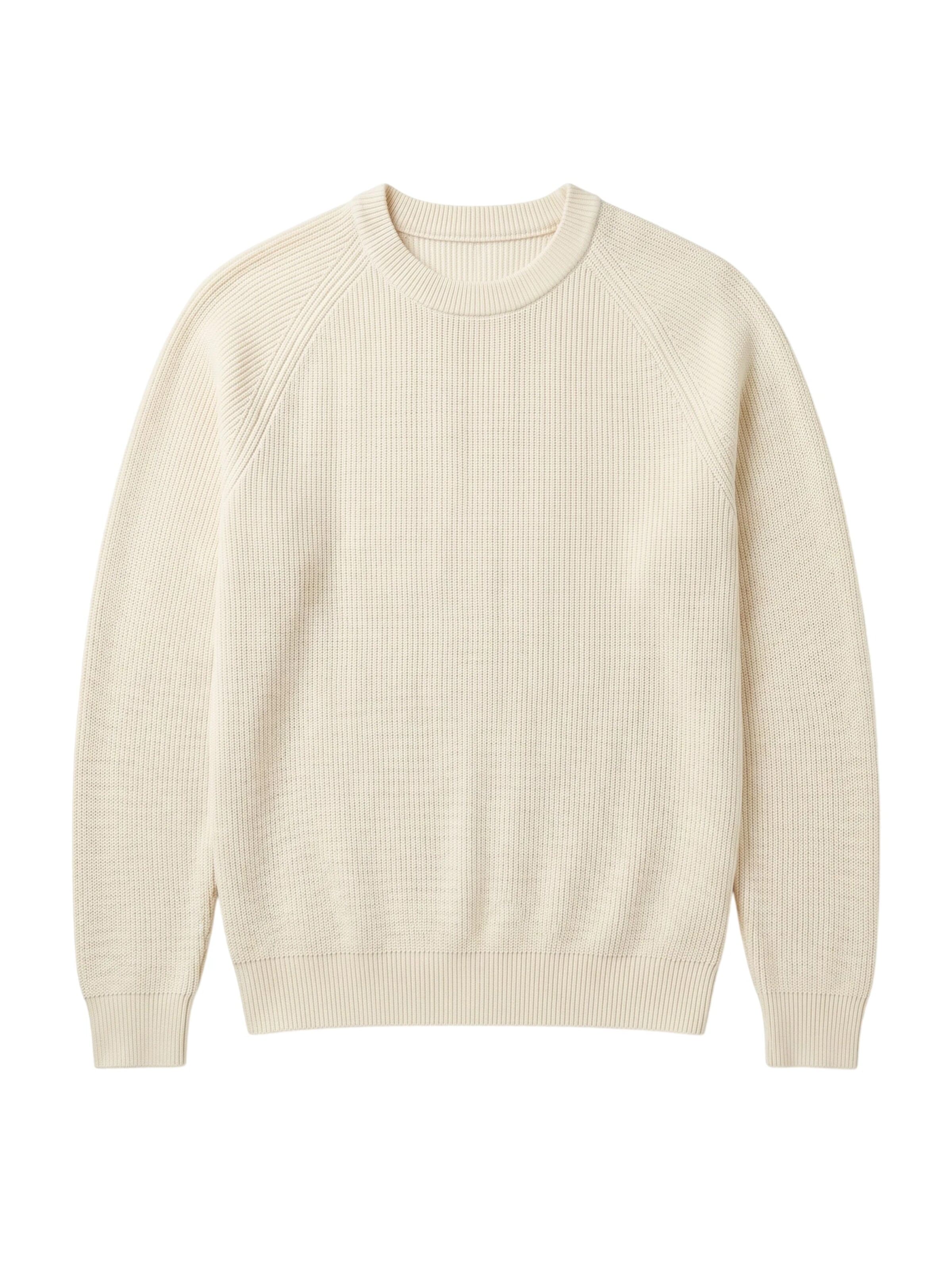 Pull-over 'Slim Fit Thin Knit Sweater - Beige' Kleidermafia en beige : devant