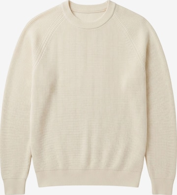 Kleidermafia Neulepaita 'Slim Fit Thin Knit Sweater - Beige' värissä beige: etupuoli