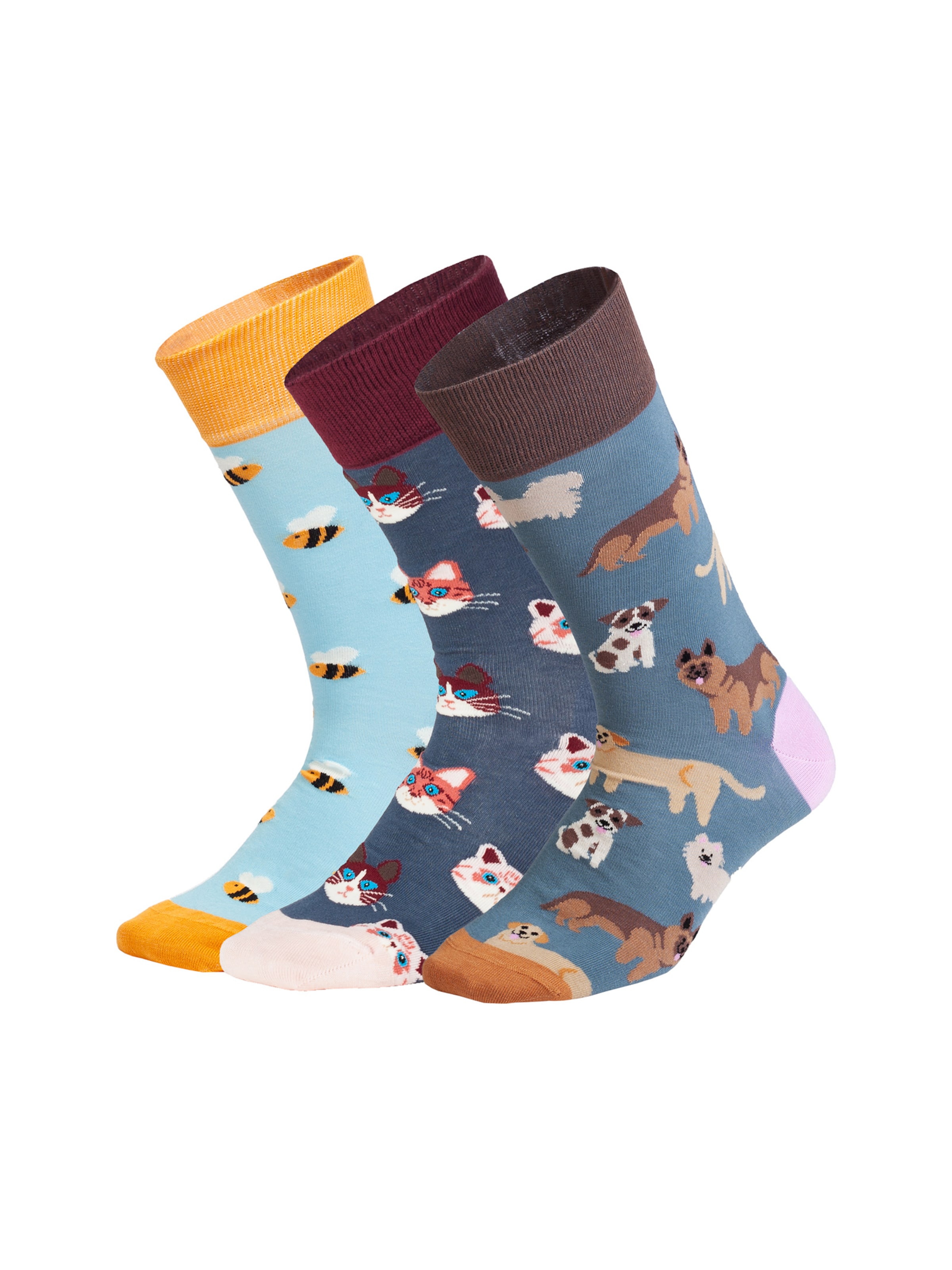 DillySocks Sokken 'Cute Animal' in Blauw: voorkant