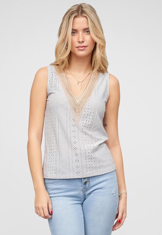 Cloud5ive Top in Grey: front