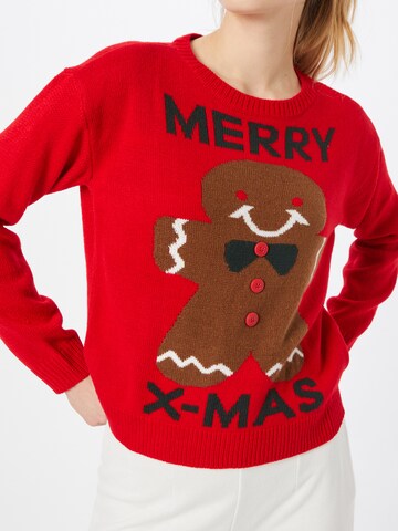 JDY Sweater 'COOKIE' in Red