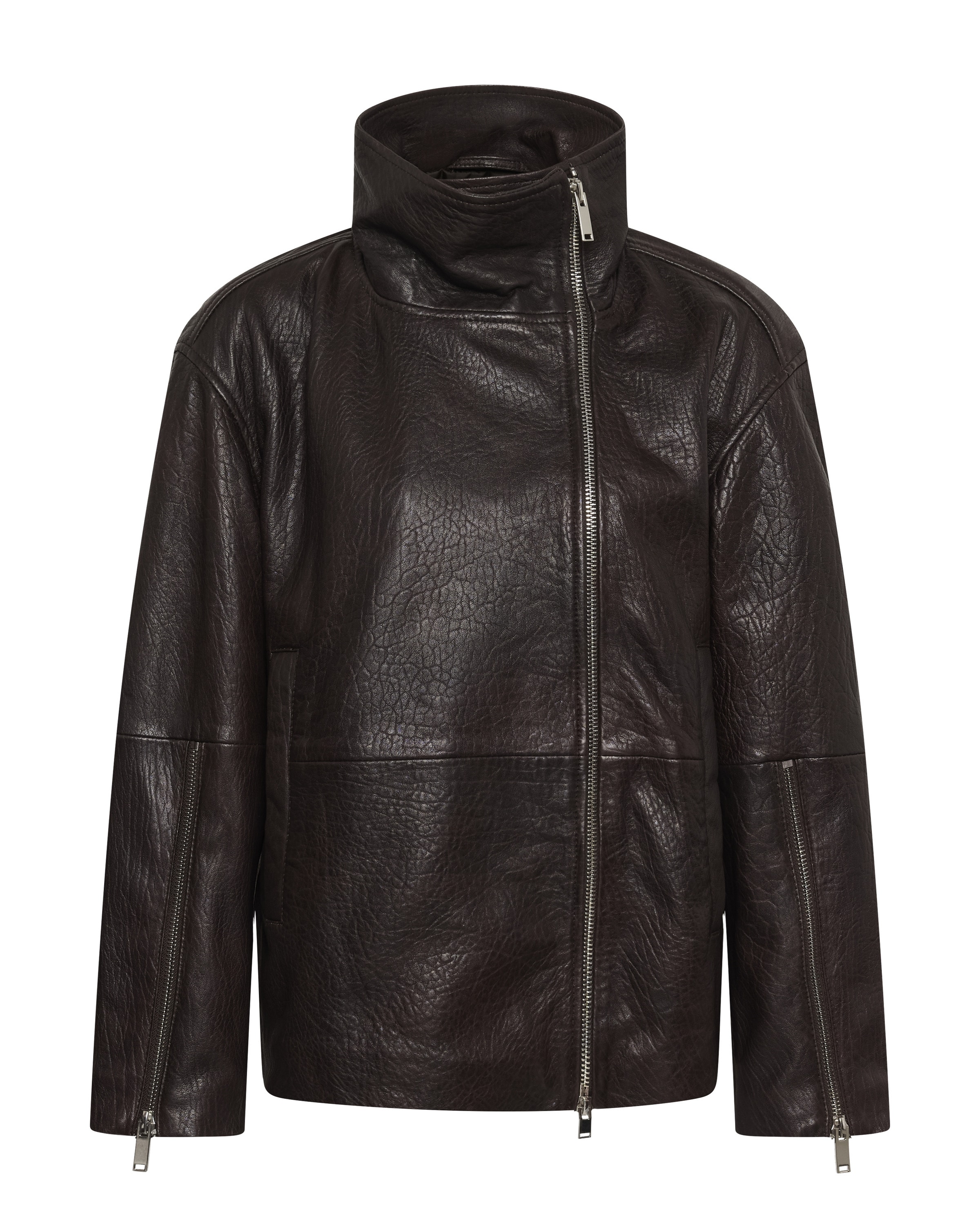 SOAKED IN LUXURY Between-season jacket in Brown: front