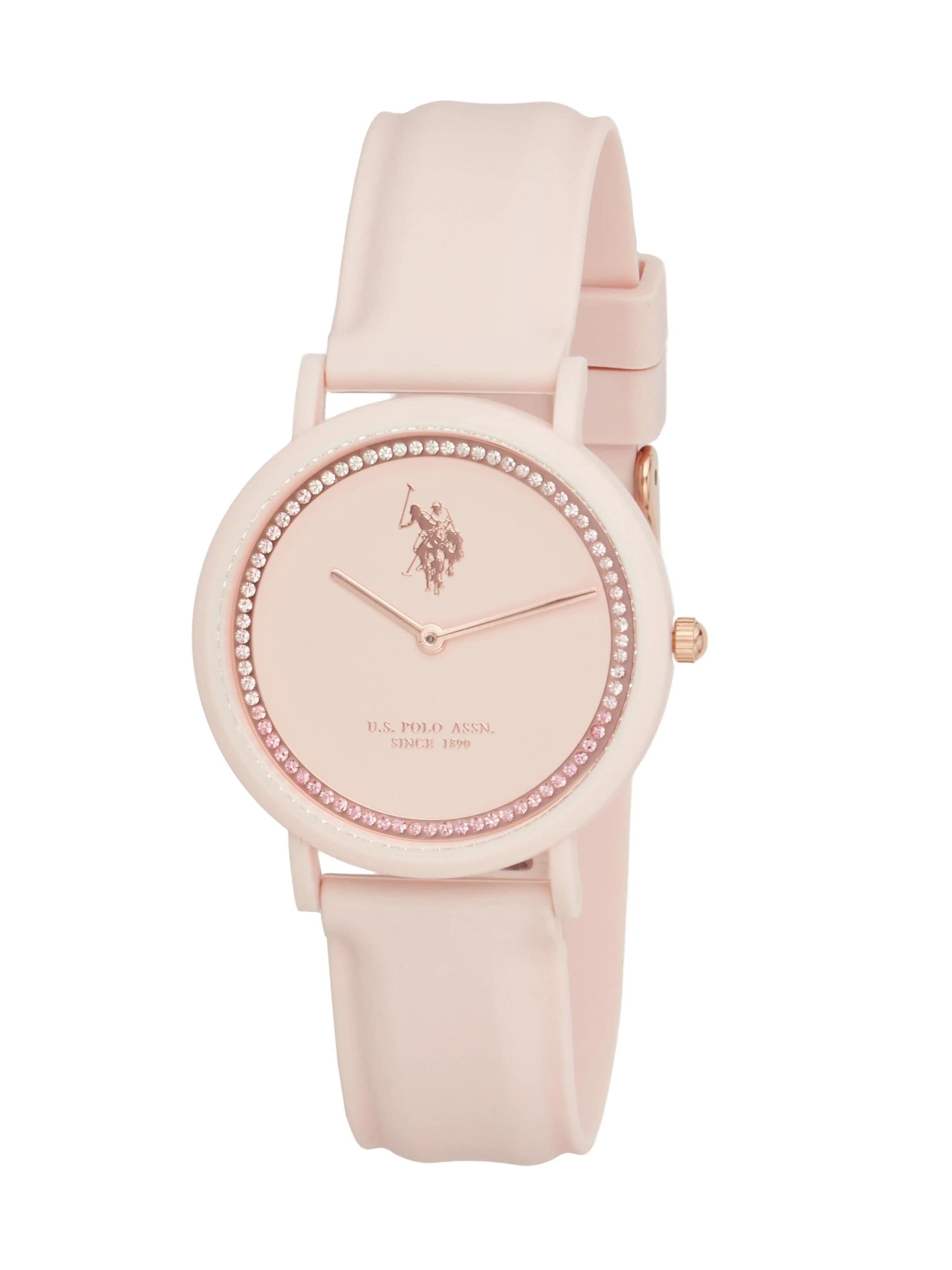 U.S. POLO ASSN. - Reloj analógico 'Destiny' en rosa: frente