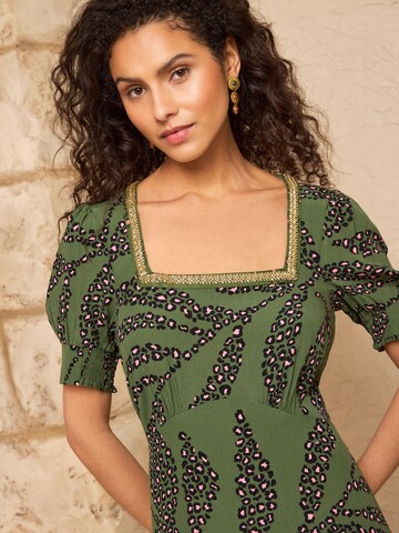 zaļš love & roses Kleita