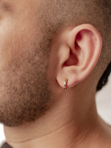 Boucles d'oreilles 'Small Band' Hey Happiness en or : devant