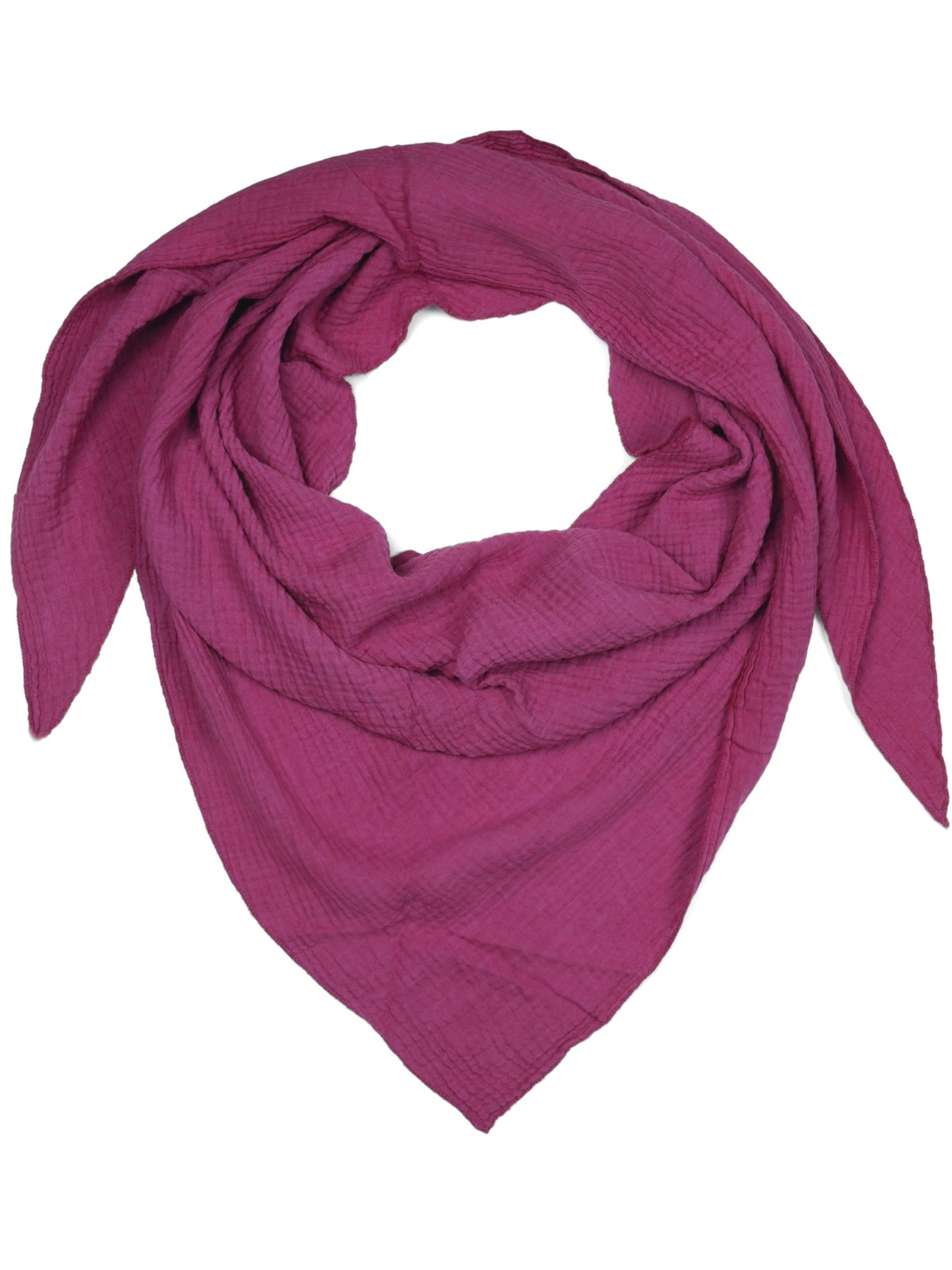 styleBREAKER Tuch 'Musselin Dreiecktuch Einfarbig'‌‌‌‌‌‌‌ in lila, Produktansicht