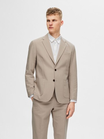 SELECTED HOMME Средняя посадка Пиджак 'SLHSMITH' в Серый: спереди