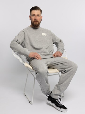 FORSBERG Sweatshirt 'mit Frottee Logo' in Grau