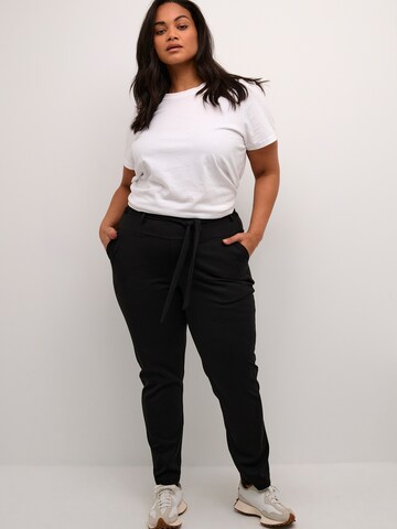 KAFFE CURVE Regular Trousers 'Jenna' in Black
