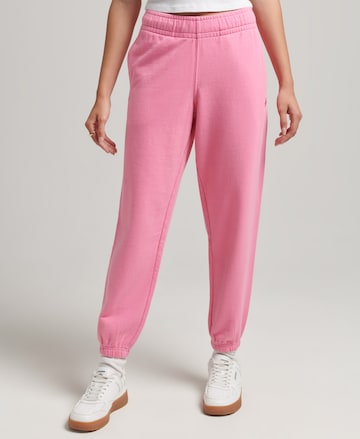 Superdry Tapered Pants in Pink: front