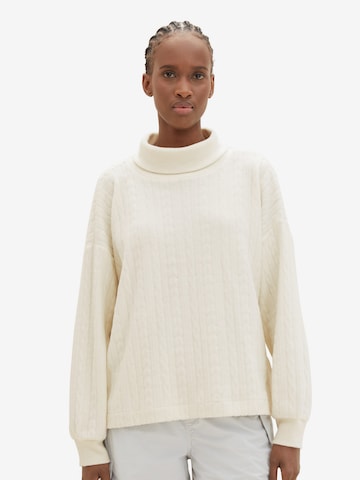 TOM TAILOR Sweater in Beige: front