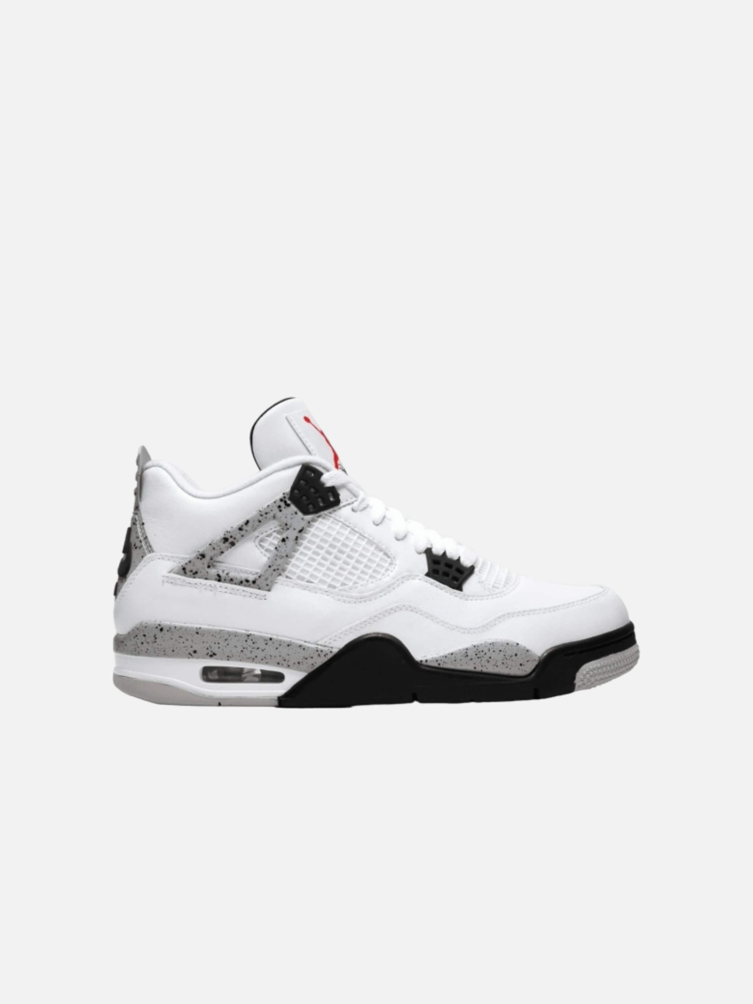 Sneaker alta 'Air Jordan 4 Retro White Cement' di Jordan in grigio: frontale