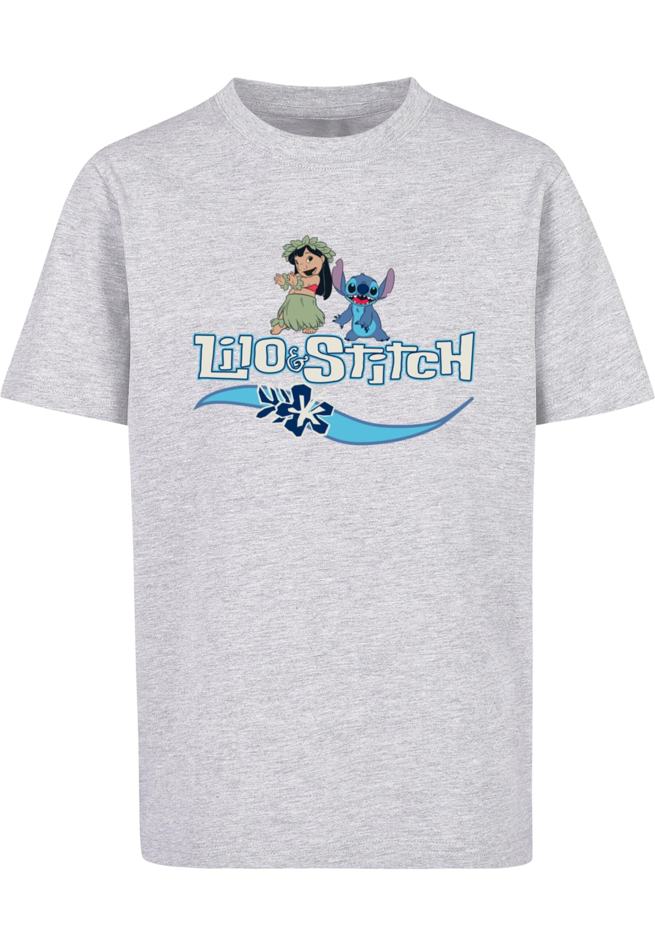 ABSOLUTE CULT Shirt 'Lilo And Stitch - Characters' in Grey: front