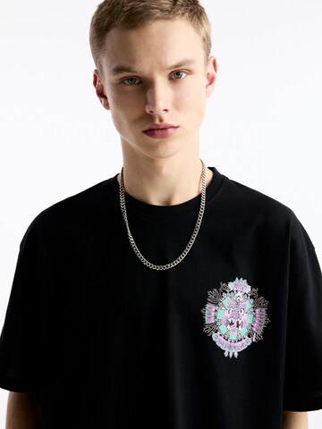 Pull&Bear T-Shirt in Schwarz