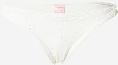 Hunkemöller Bas de bikini 'Broderie' en blanc, Vue avec produit