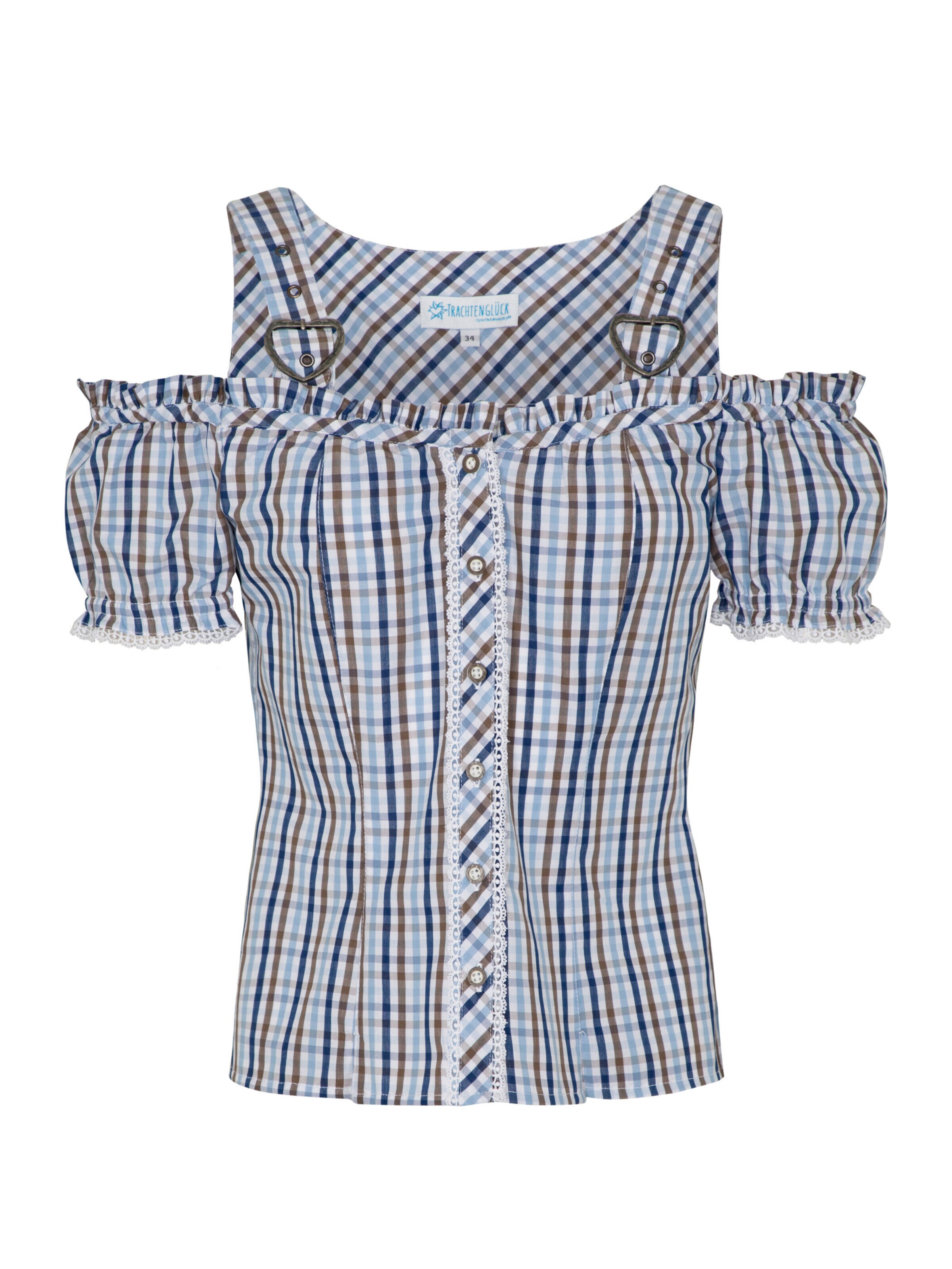 Blouse folklorique SPIETH & WENSKY en bleu : devant
