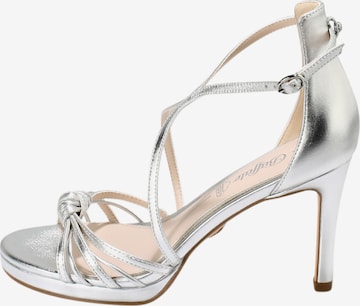 BUFFALO Strap Sandals 'SERENA BOW' in Silver: front