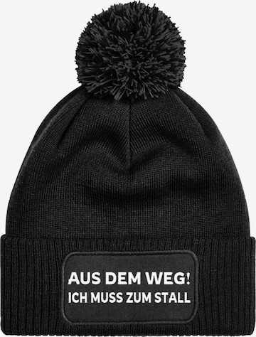 Youth Designz Mütze 'Muss zum Stall' in Schwarz: Vorderseite