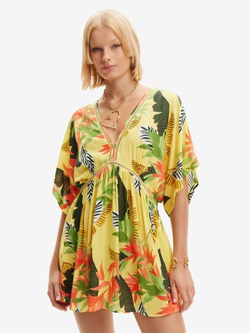 Desigual - Vestido de playa en amarillo: frente