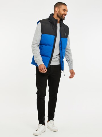 Threadbare Bodywarmer 'Gilet Lethame' in Blauw