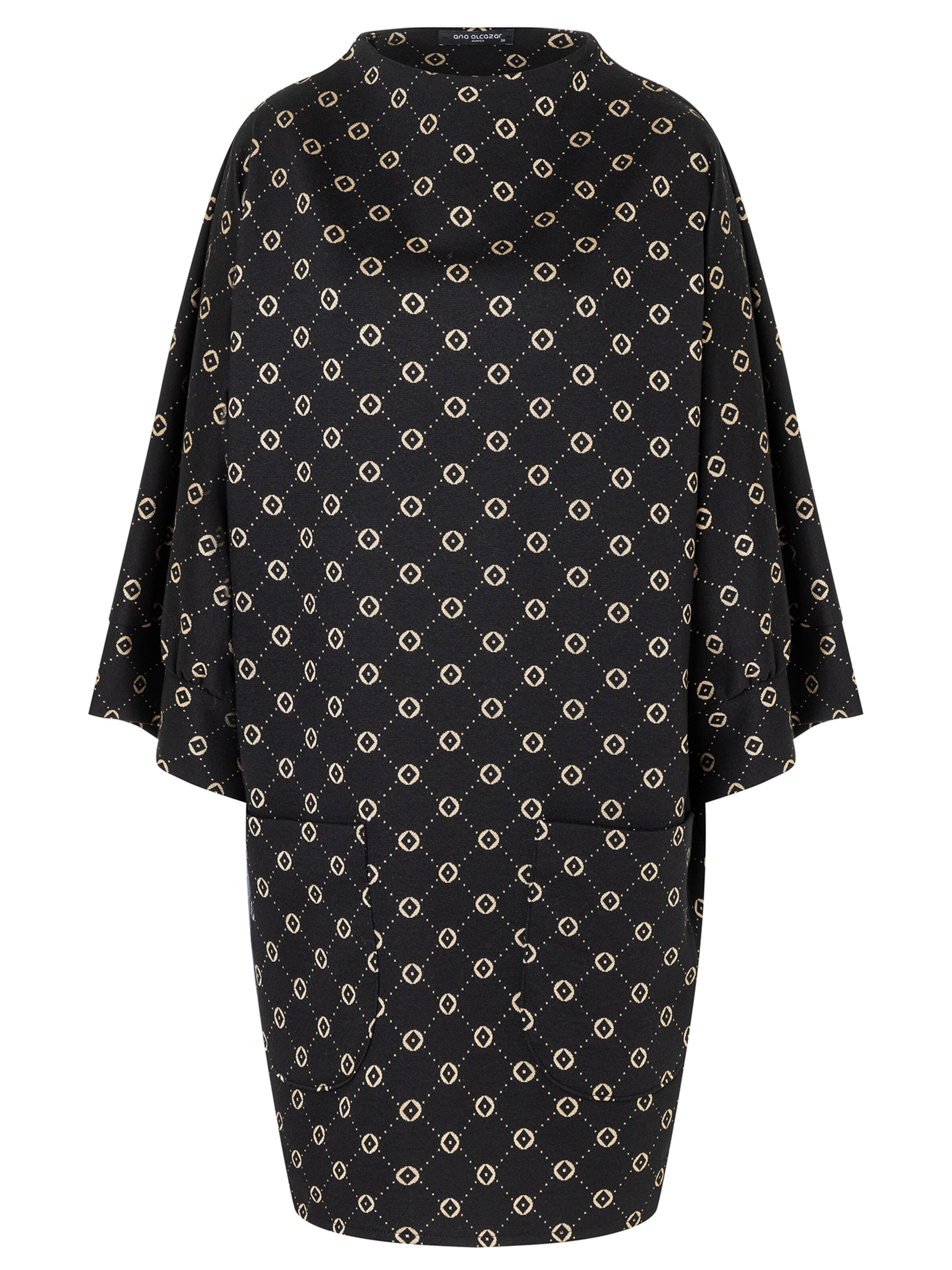 Robe 'Area' Ana Alcazar en noir : devant