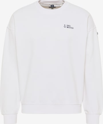 DreiMaster Maritim Sweatshirt in Wit: voorkant