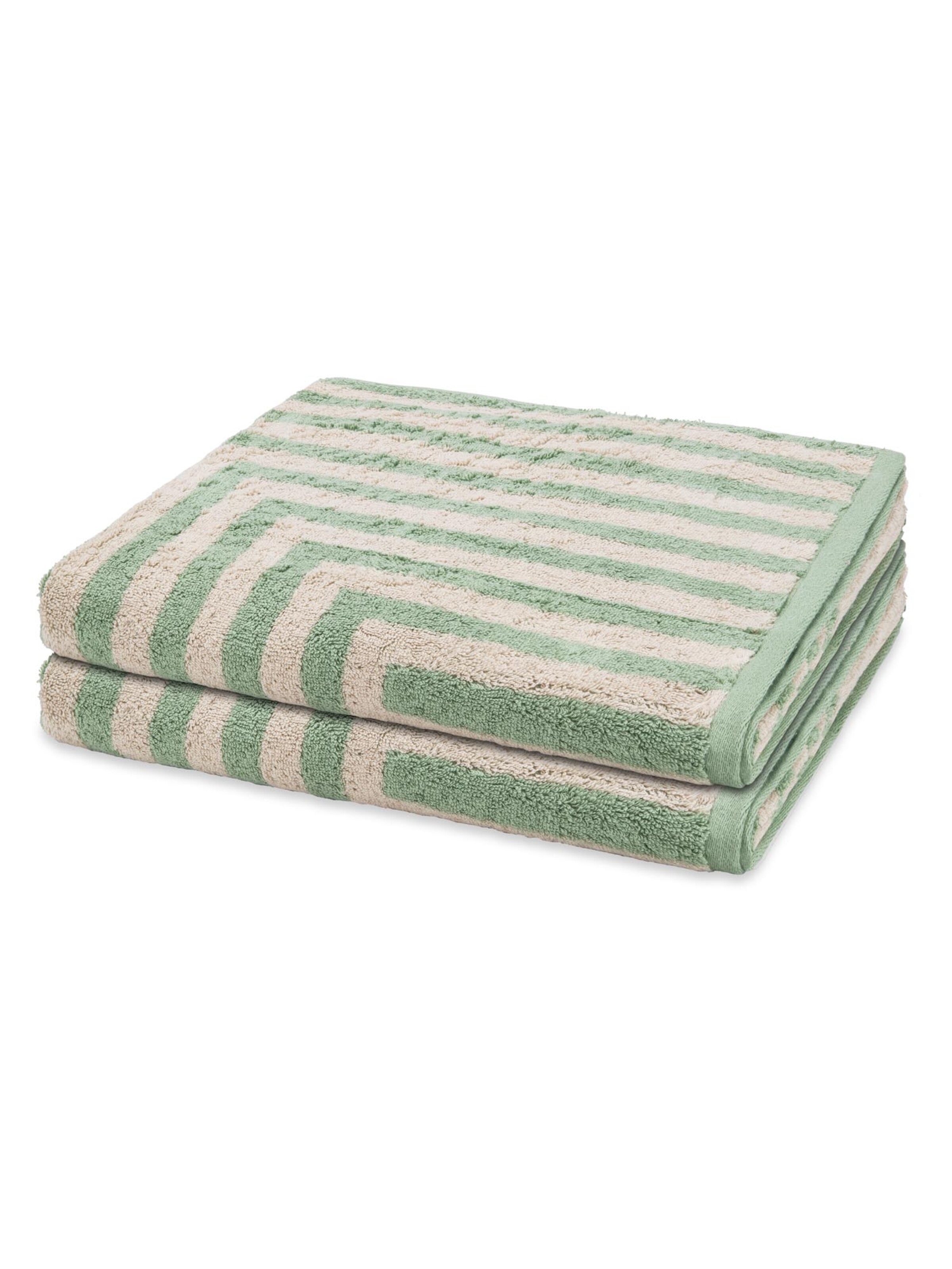 ROSS Towel 'Grafik' in Green: front