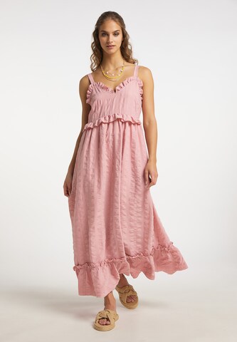 IZIA Καλοκαιρινό φόρεμα σε ροζ: μπροστά