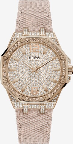 Montre à affichage analogique 'Shimmer' GUESS en rose : devant