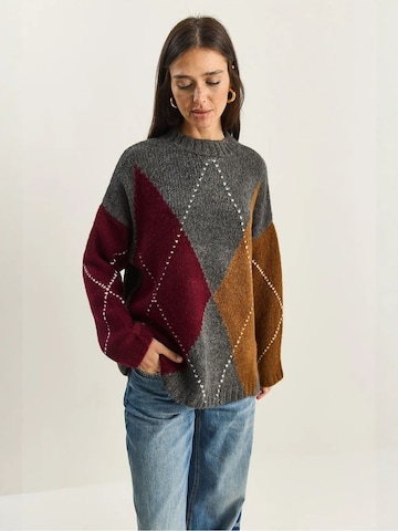 Bianco Lucci Pullover 'Pullover'‌‌‌ in Grau
