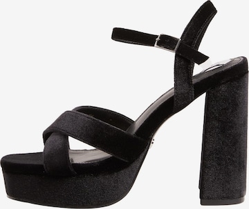 juoda Lipsy Basutės su dirželiais: priekis