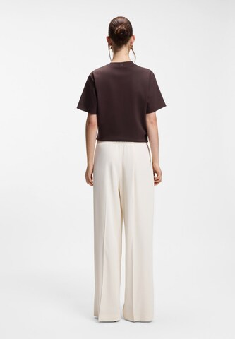 BOSS Loose fit Pleated Pants 'Tajila' in White