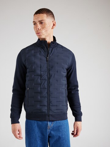 bugatti Slim Fit Sweatjacke in Blau: Vorderseite