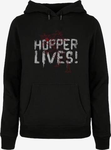 Sweat-shirt 'Stranger Things - Hoppers Live' ABSOLUTE CULT en noir : devant