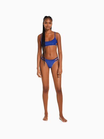 Bershka Bralette Bikini top in Blue