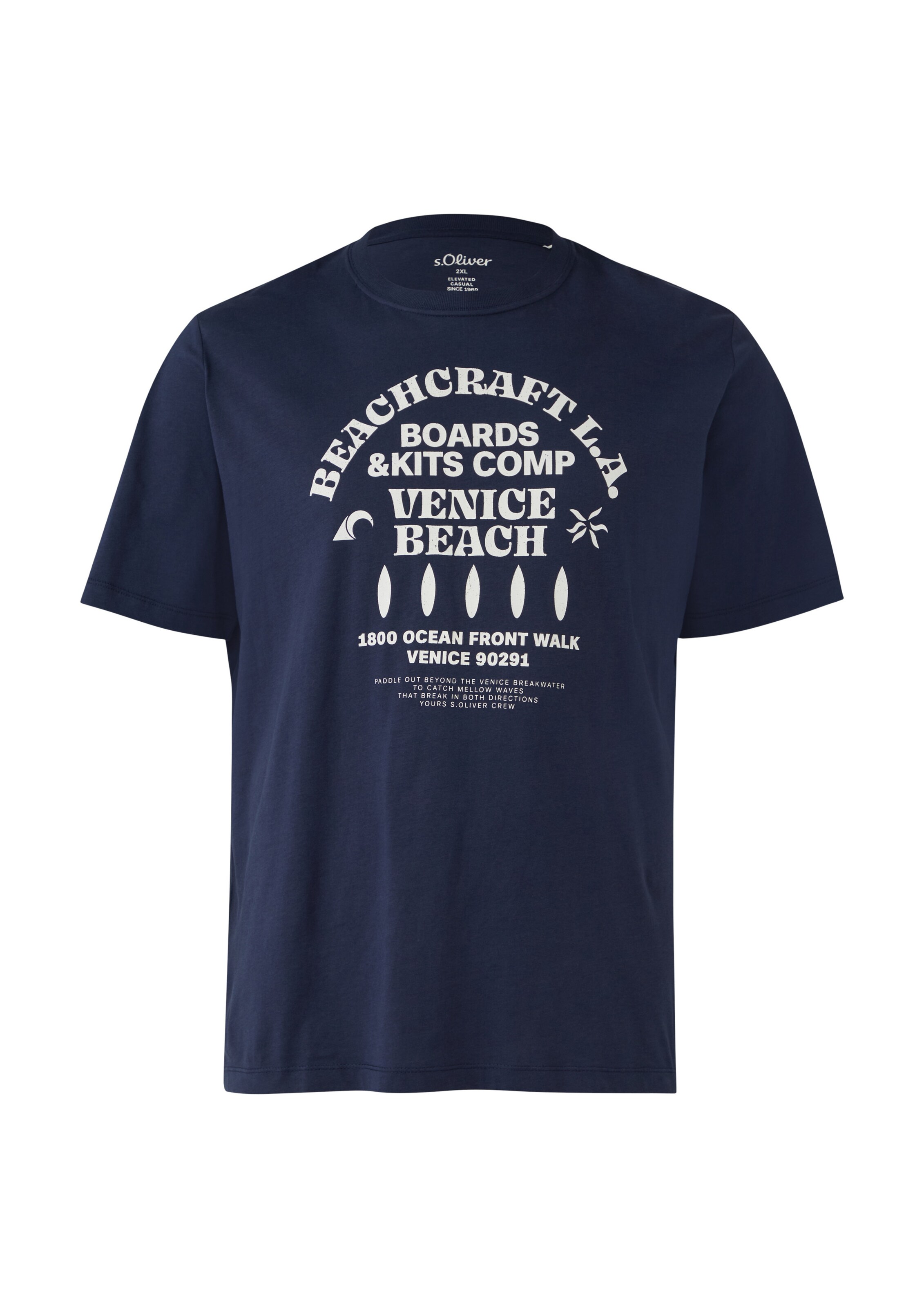 s.Oliver Men Big Sizes Shirt in Blau: Vorderseite