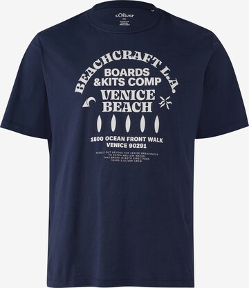 s.Oliver Men Big Sizes Shirt in Blau: Vorderseite