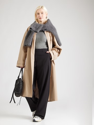 PIECES Wide leg Pantalon 'PCROSA' in Zwart