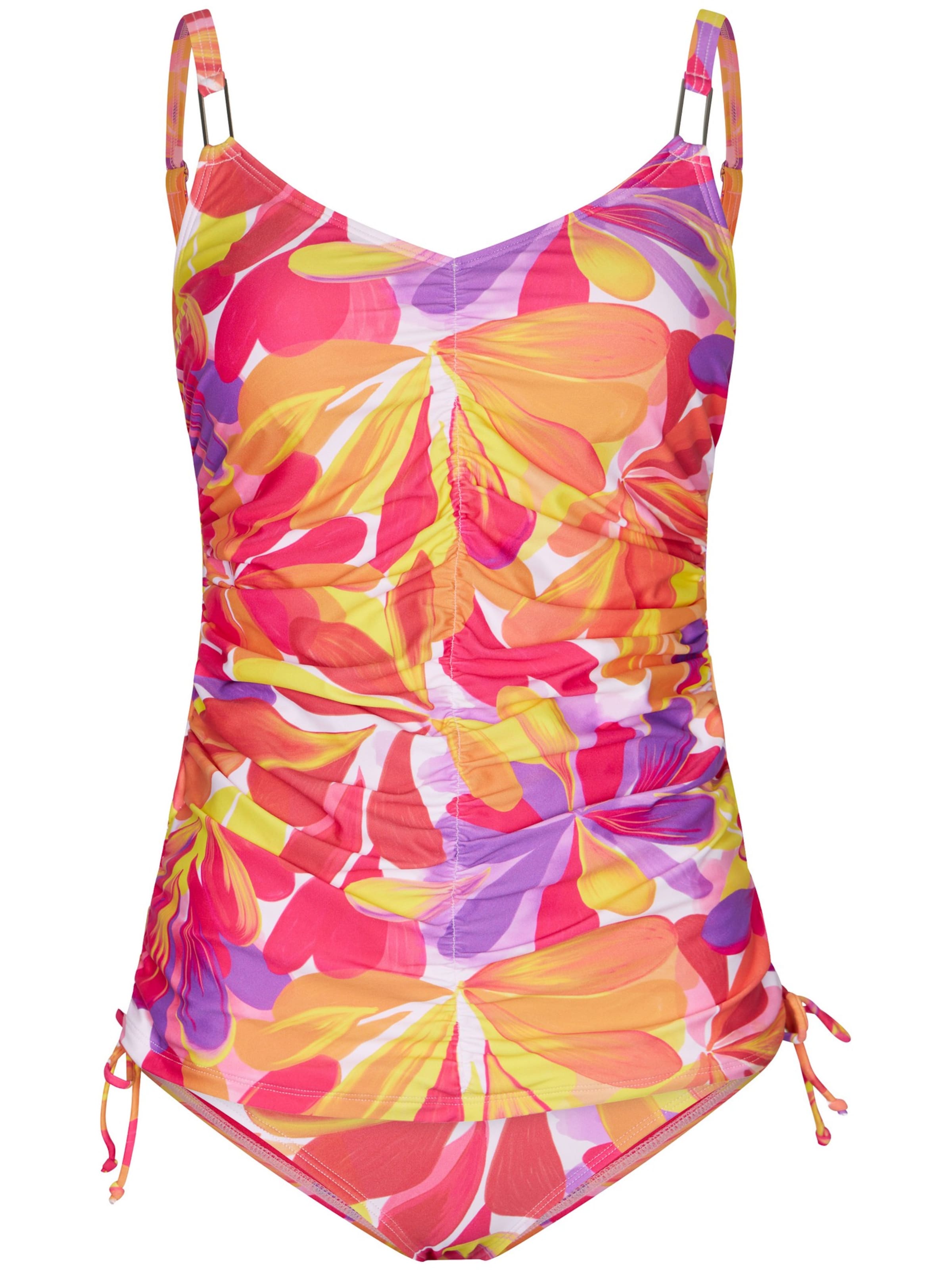 Pastunette Klassiek Tankini 'V-neck tankini top' in Gemengde kleuren: voorkant