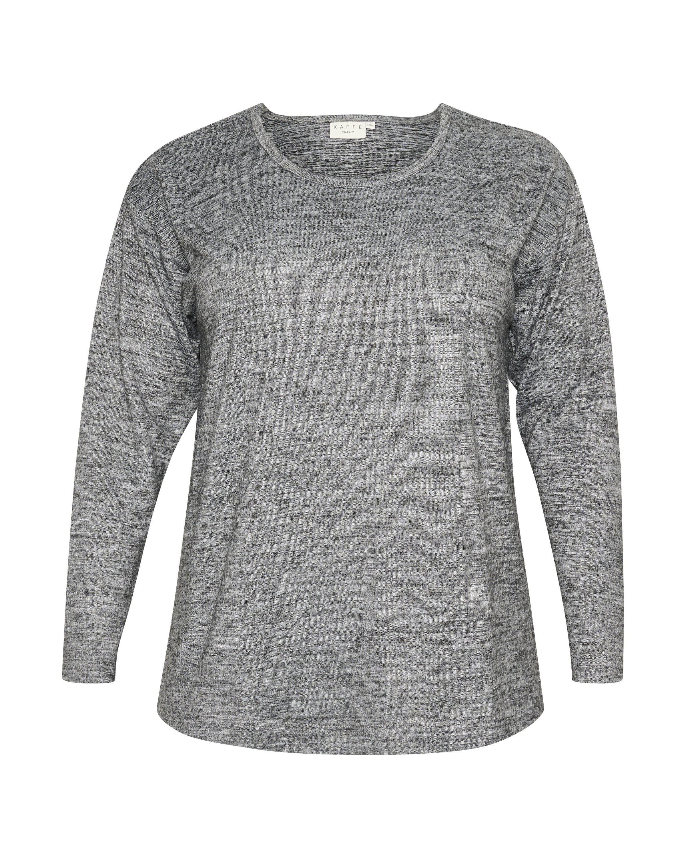 KAFFE CURVE Μπλουζάκι 'KC Annie' σε γκρι: μπροστά
