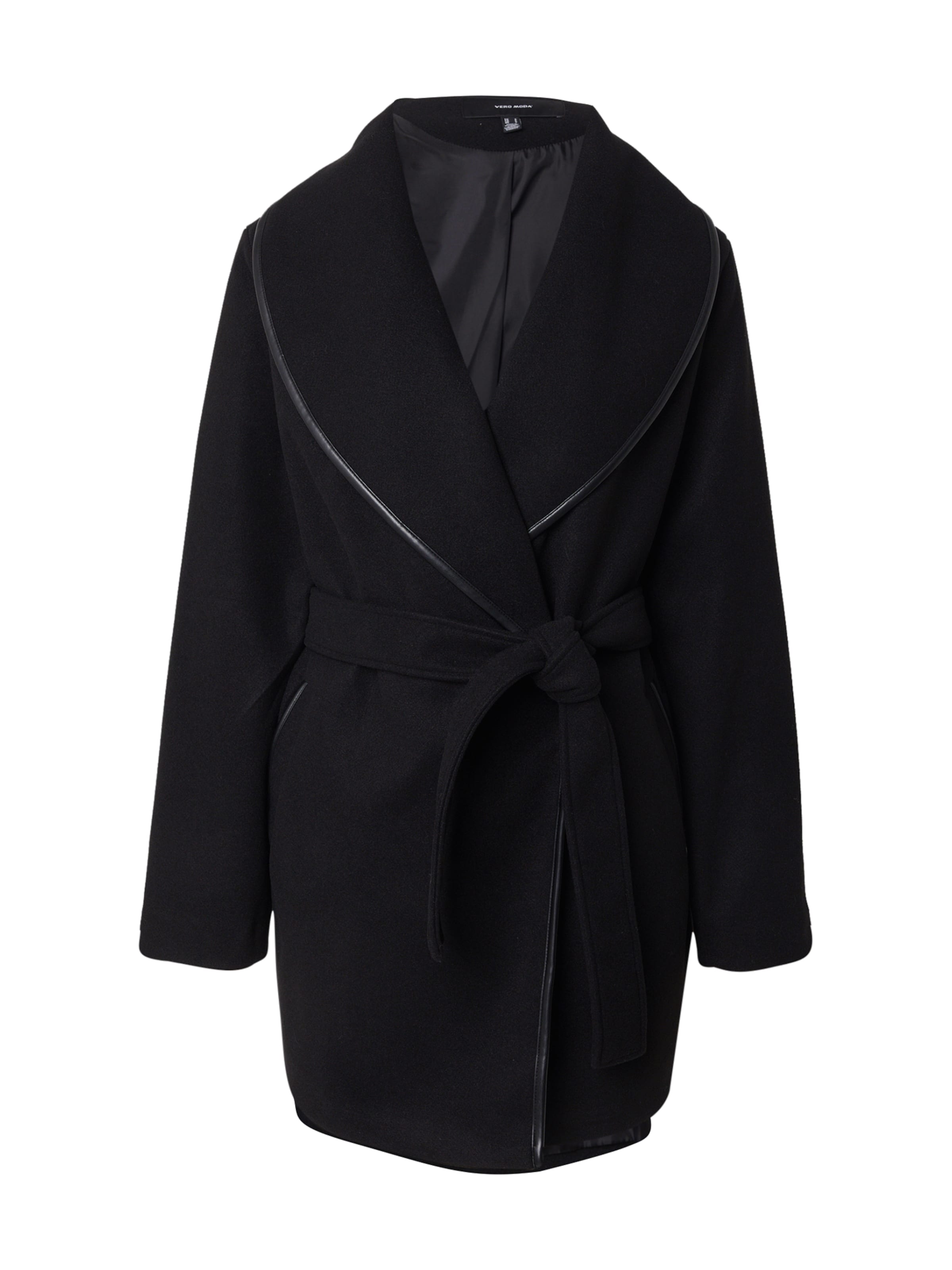 VERO MODA Ανοιξιάτικο και φθινοπωρινό παλτό σε μαύρο: μπροστά