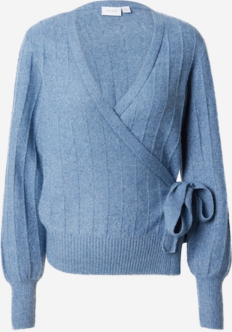 VILA Knit Cardigan 'TRINA' in Blue: front