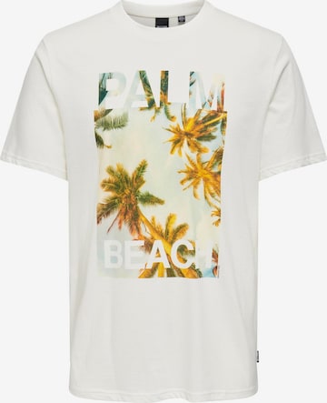 Only & Sons T-Shirt 'ONSMagdy' in Weiß: Vorderseite