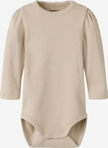 NAME IT Strampler in Beige: Vorderseite