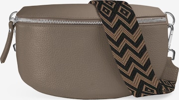 lePelou Gürteltasche 'THEA medium' in Grau: Vorderseite